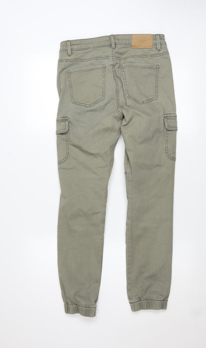 Womens UK Size M VERO MODA Regular Fit Cargo Green Jeans