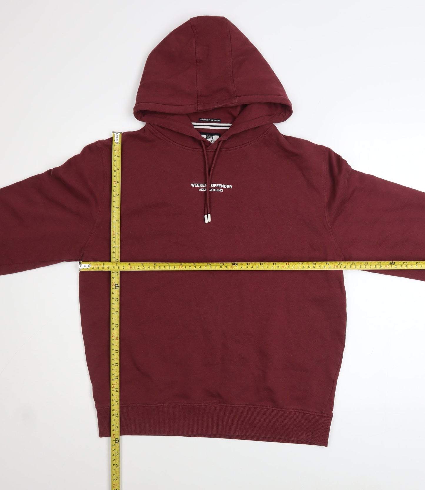 Mens UK Size M Weekend Offender Red Pullover Hoodie