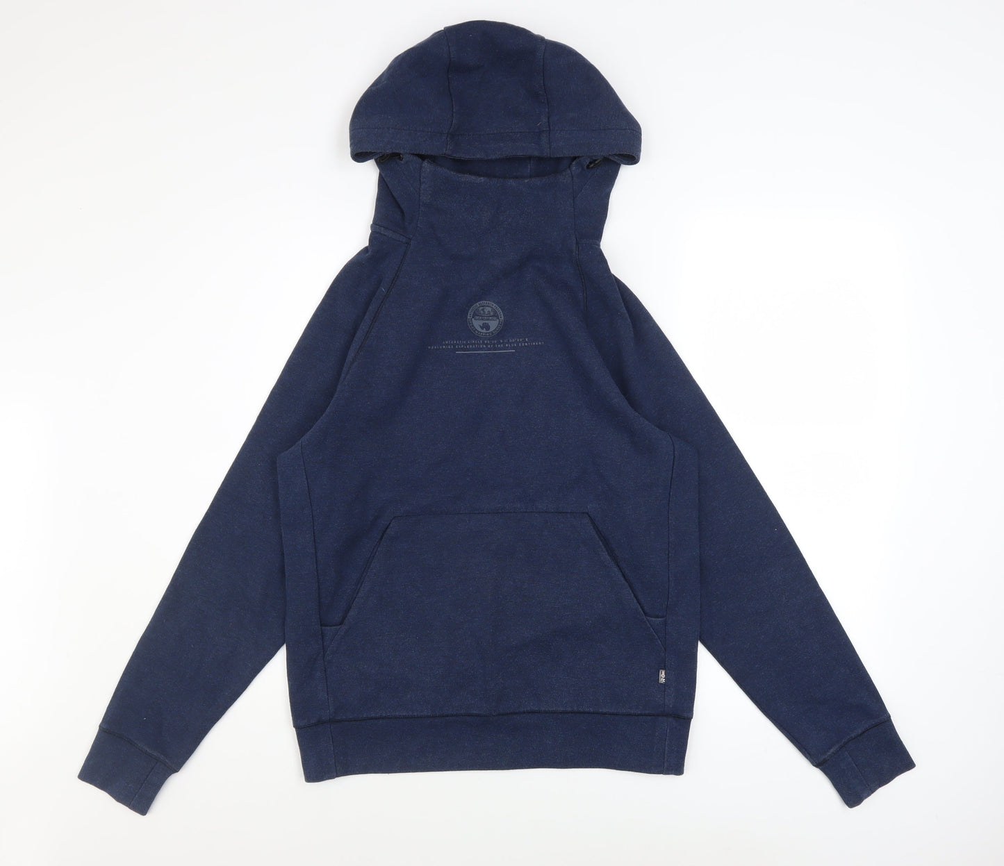 Mens UK Size S Napapijri Blue Pullover Hoodie