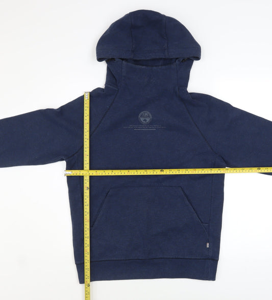 Mens UK Size S Napapijri Blue Pullover Hoodie