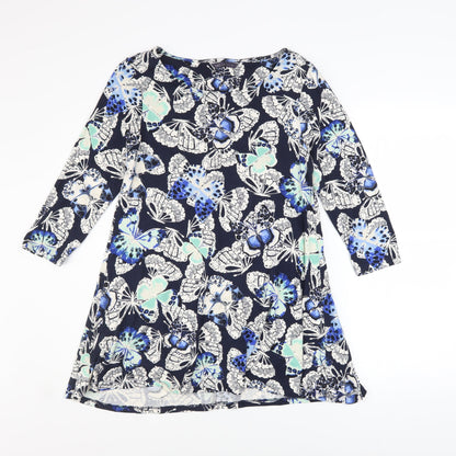 Womens UK Size 12 Marks and Spencer Blue Tunic Blouse