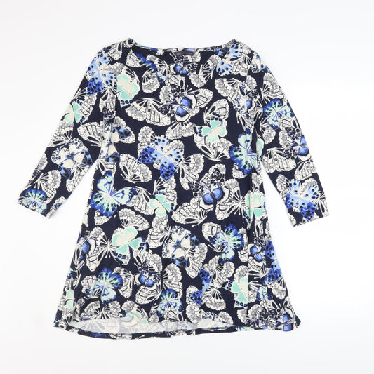 Womens UK Size 12 Marks and Spencer Blue Tunic Blouse