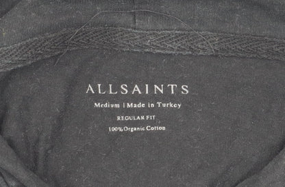 Mens UK Size M AllSaints Black Full Zip Hoodie