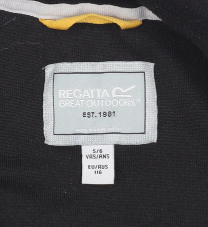 Girls UK Size 5-6 Years Regatta Black Basic Jacket