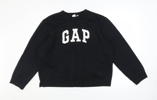 Womens UK Size XL Gap Black Pullover Sweatshirt