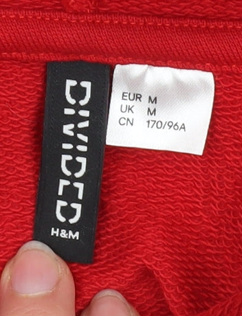 Womens UK Size M H&M Red Pullover Hoodie