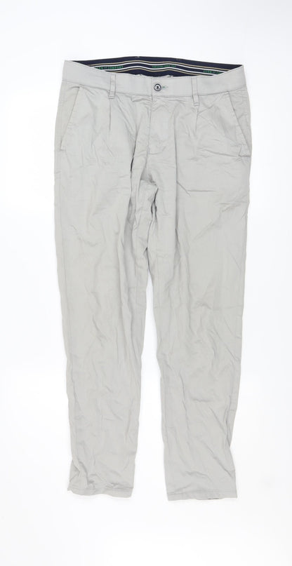 Mens UK Size 32 Club of Comfort Regular Fit Chino Beige Trousers