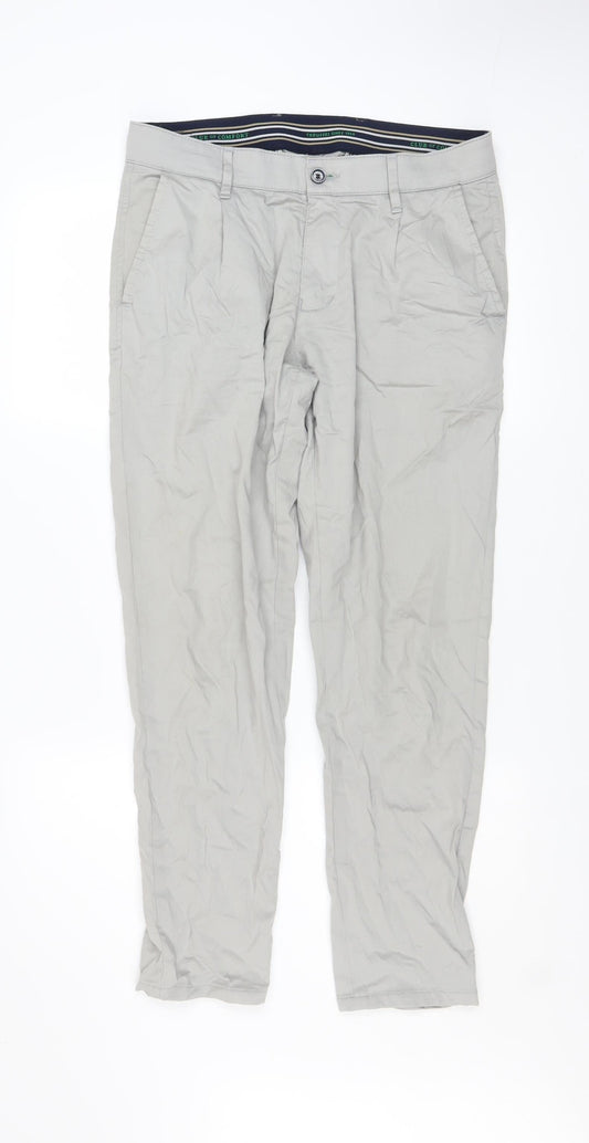Mens UK Size 32 Club of Comfort Regular Fit Chino Beige Trousers