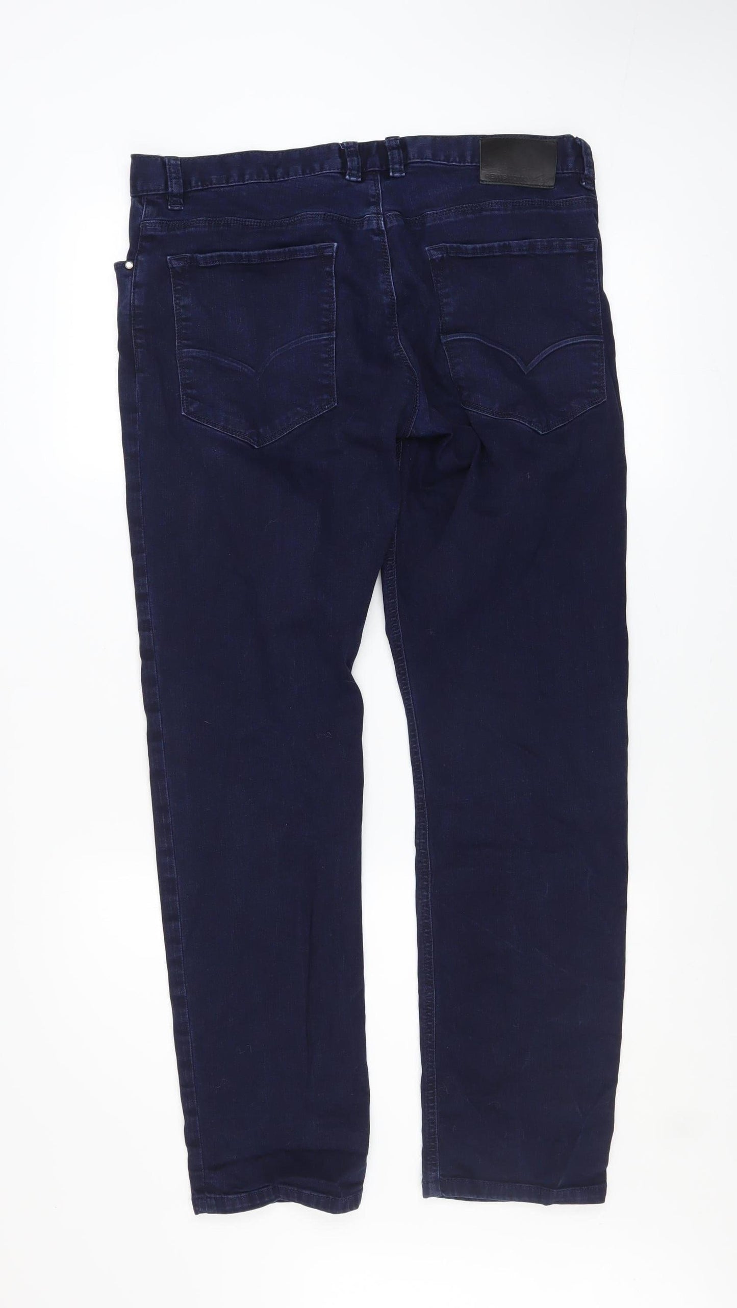 Mens UK Size L Remus Uomo Slim Fit Straight Blue Jeans