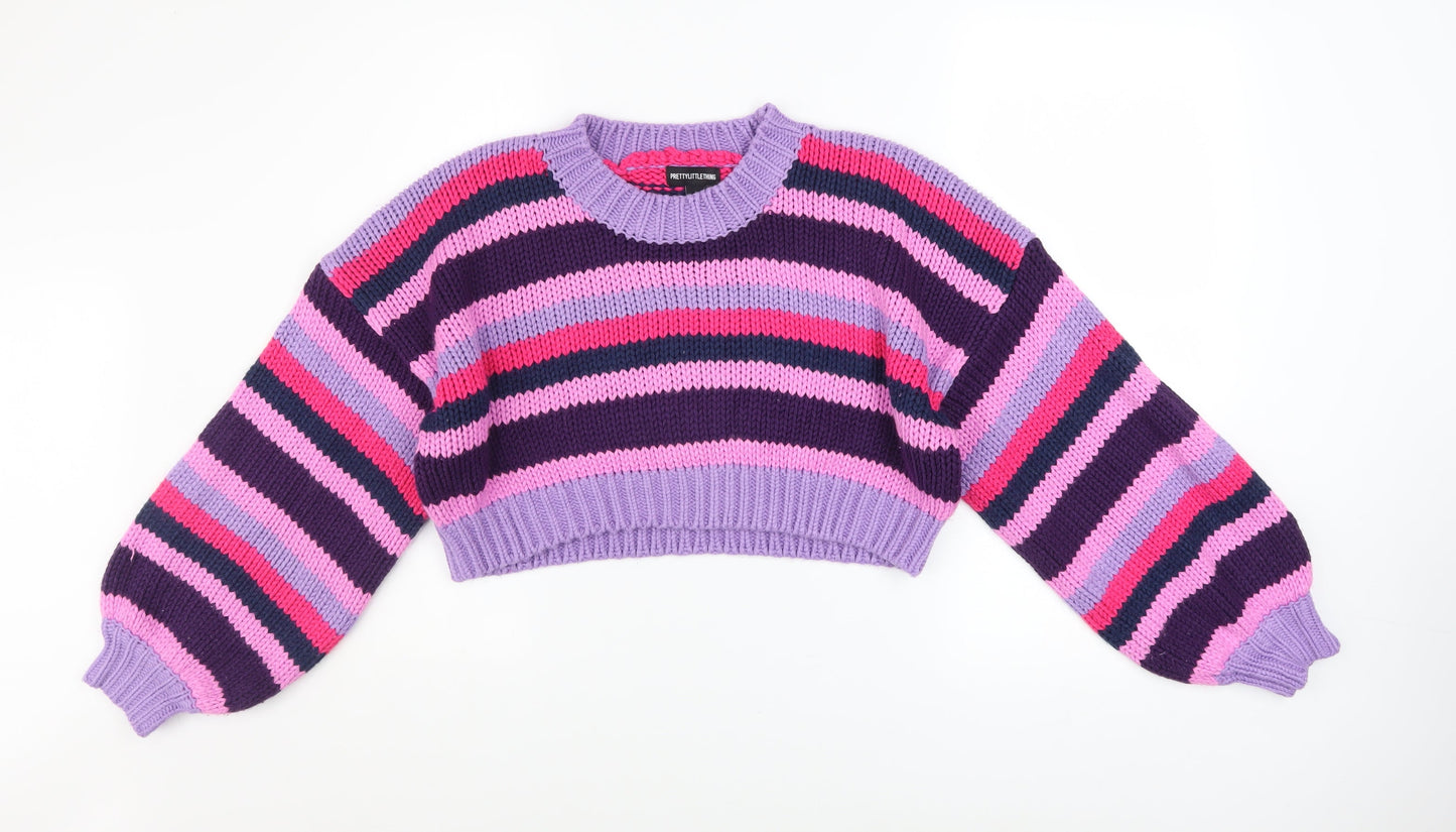 Womens UK Size S PRETTYLITTLETHING Multicoloured Pullover Jumper