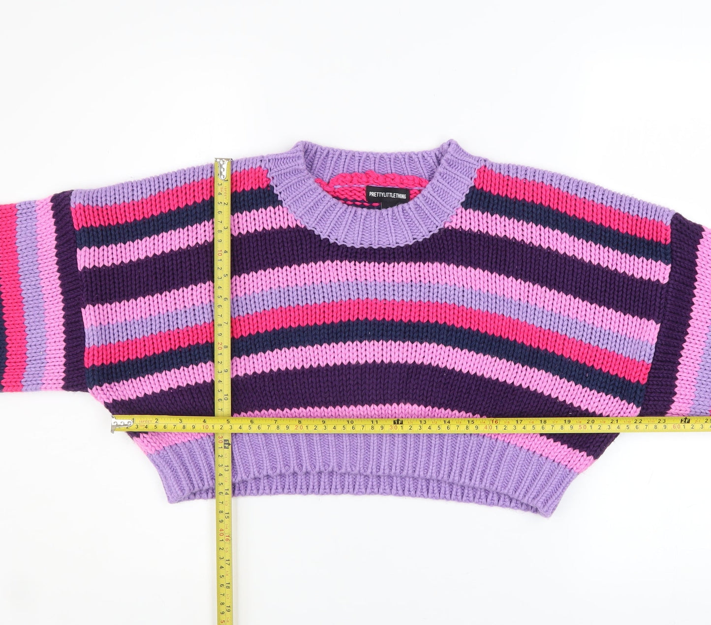 Womens UK Size S PRETTYLITTLETHING Multicoloured Pullover Jumper