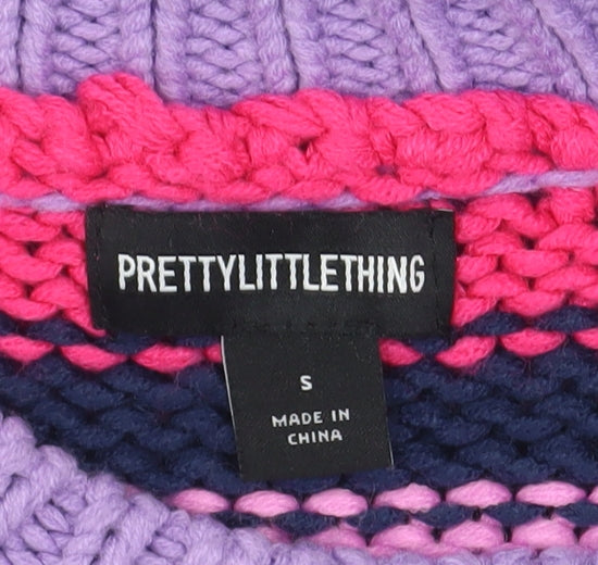 Womens UK Size S PRETTYLITTLETHING Multicoloured Pullover Jumper