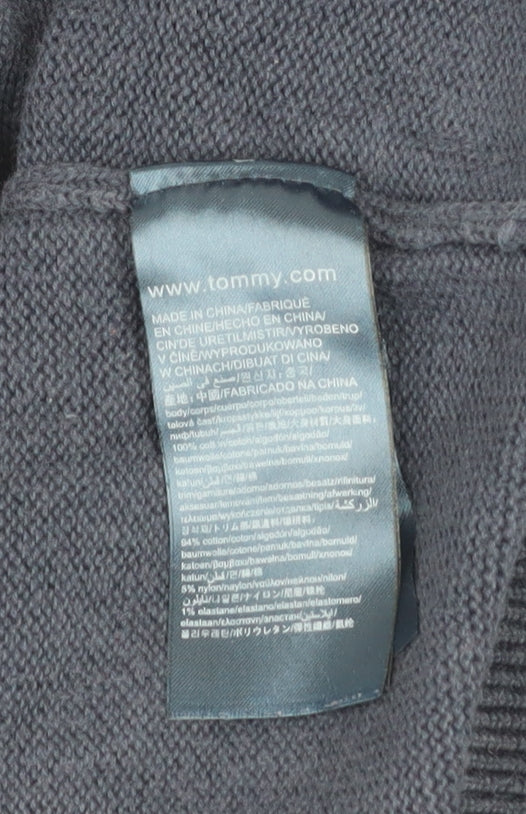 Mens UK Size XL Tommy Hilfiger Blue 1/2 Zip Jumper