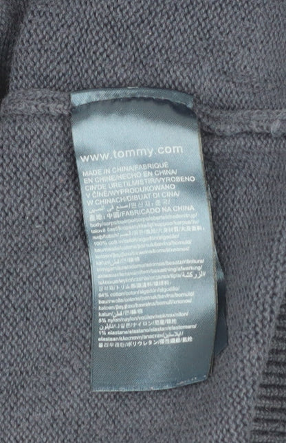 Mens UK Size XL Tommy Hilfiger Blue 1/2 Zip Jumper