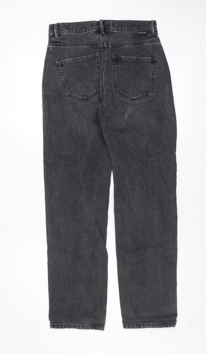 Womens UK Size 8 Stradivarius Regular Fit Straight Grey Jeans