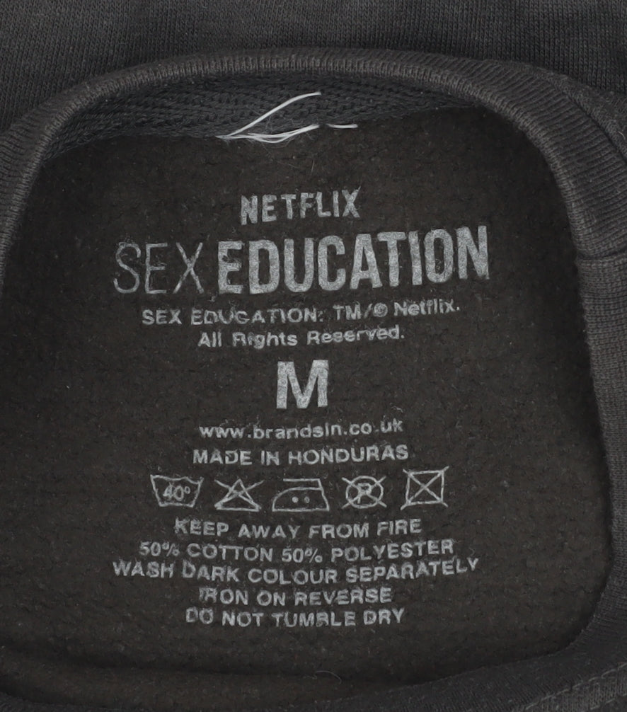 Mens UK Size M Netflix Black Pullover Sweatshirt