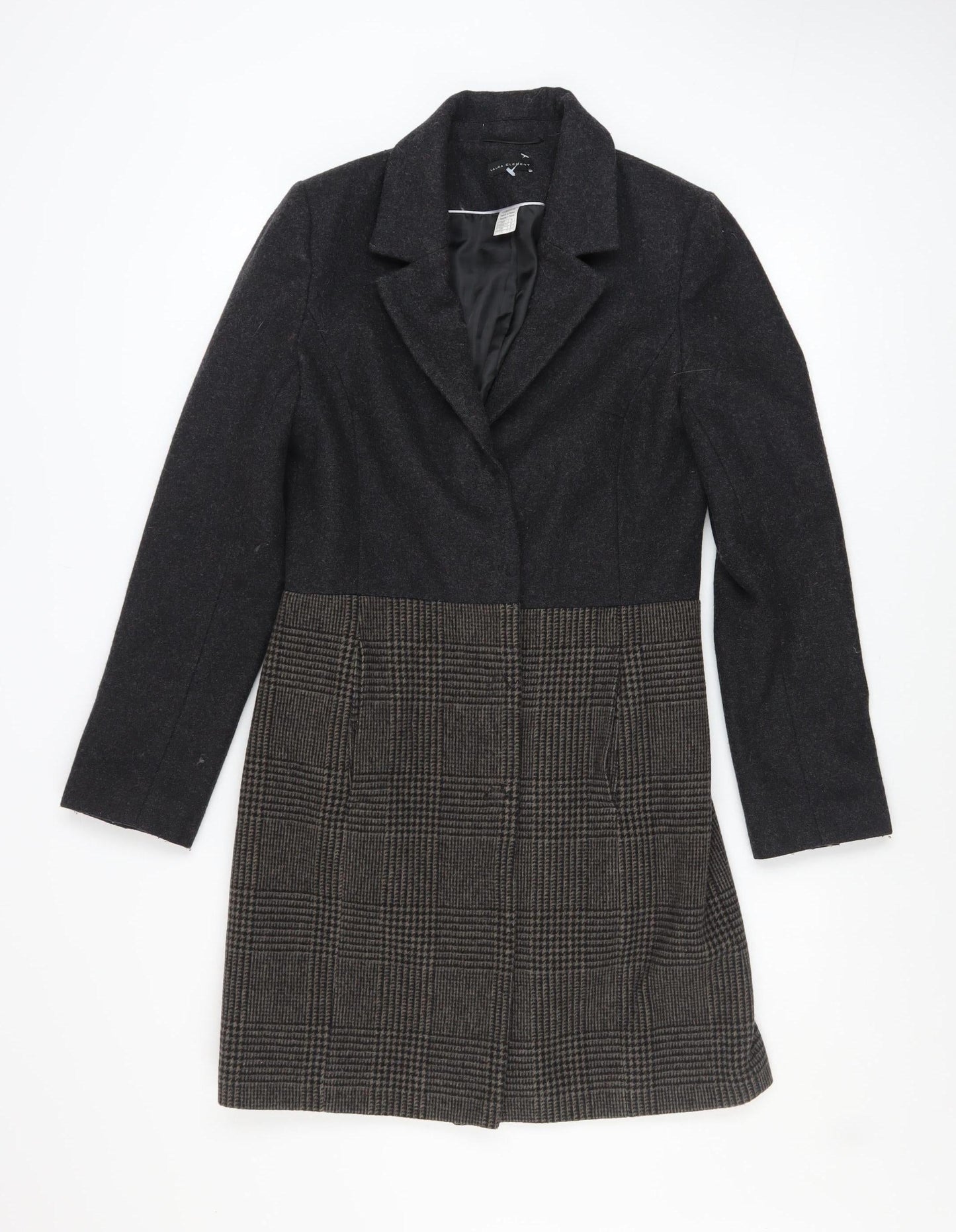 Womens UK Size 8 Laura Clement Grey Overcoat