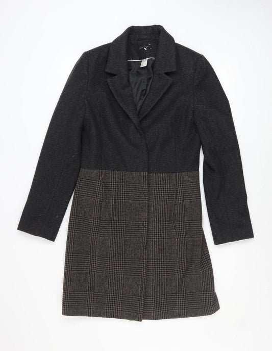 Womens UK Size 8 Laura Clement Grey Overcoat