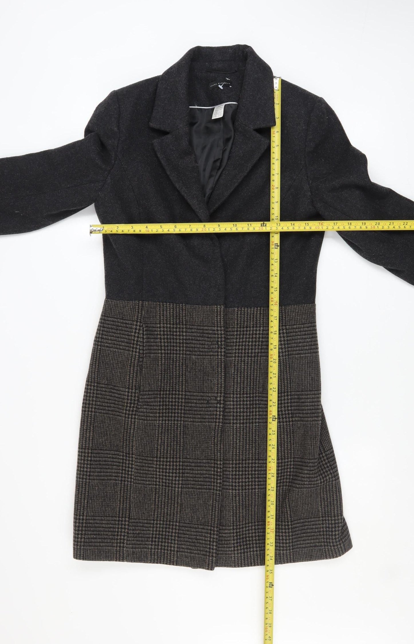Womens UK Size 8 Laura Clement Grey Overcoat