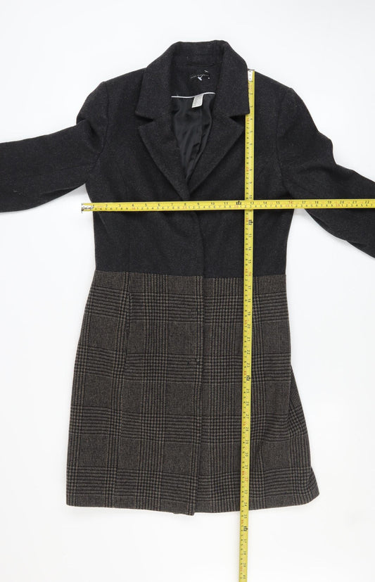 Womens UK Size 8 Laura Clement Grey Overcoat