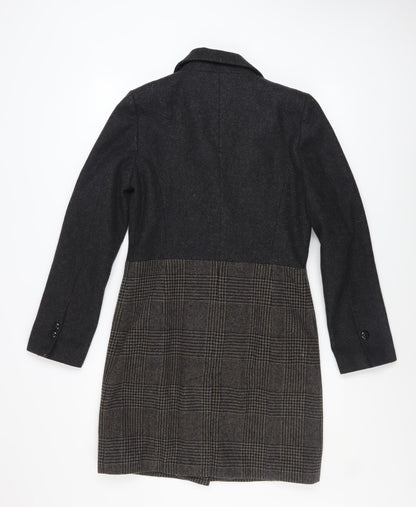 Womens UK Size 8 Laura Clement Grey Overcoat