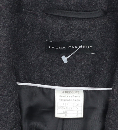 Womens UK Size 8 Laura Clement Grey Overcoat