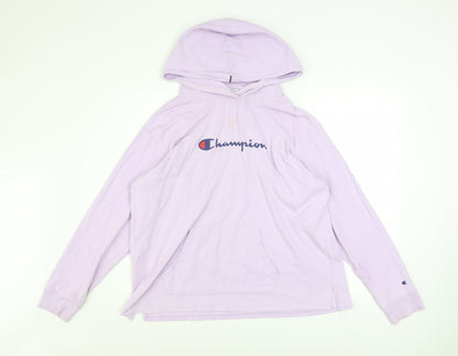Womens UK Size XL Champion Purple Pullover Hoodie