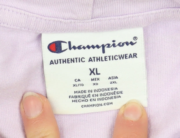 Womens UK Size XL Champion Purple Pullover Hoodie