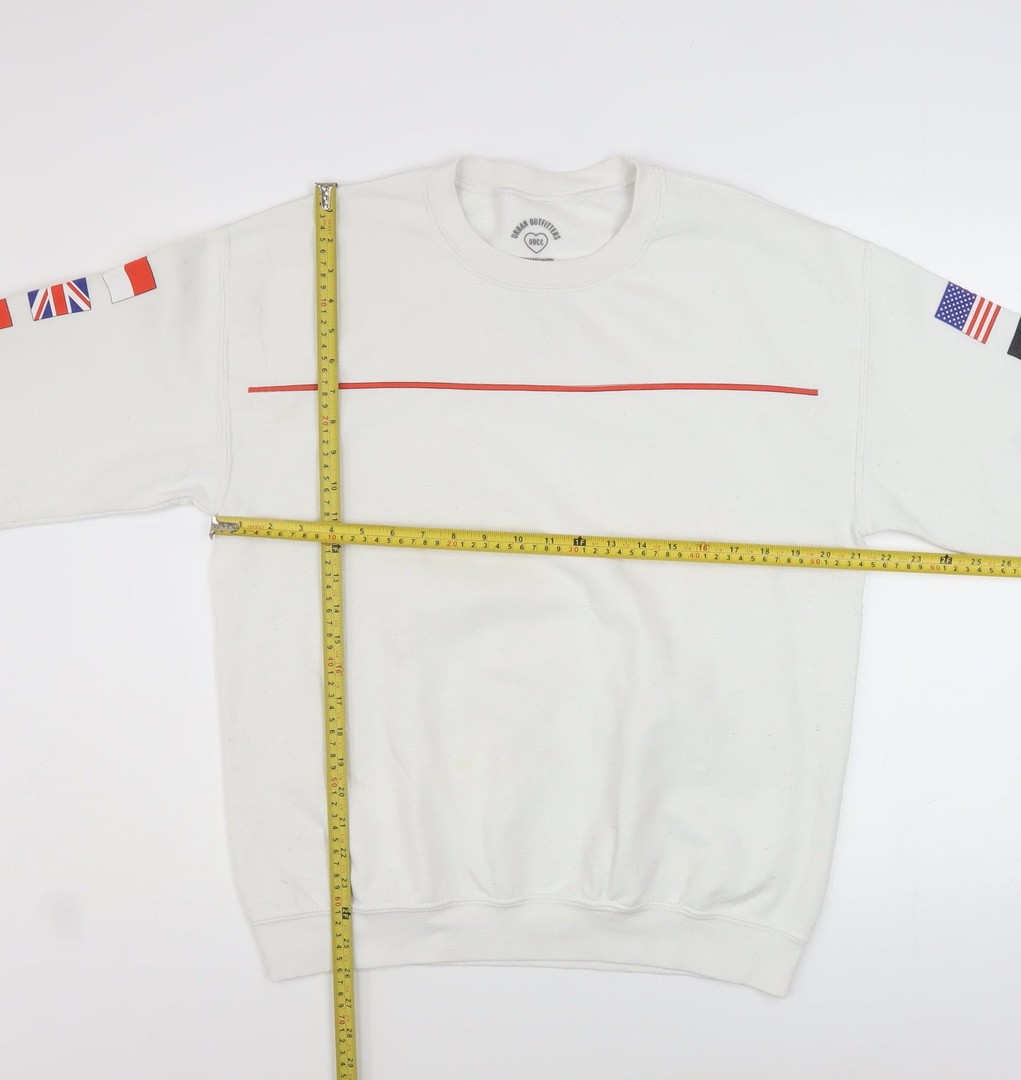 Mens UK Size M Urban Outfitters White Pullover Sweatshirt