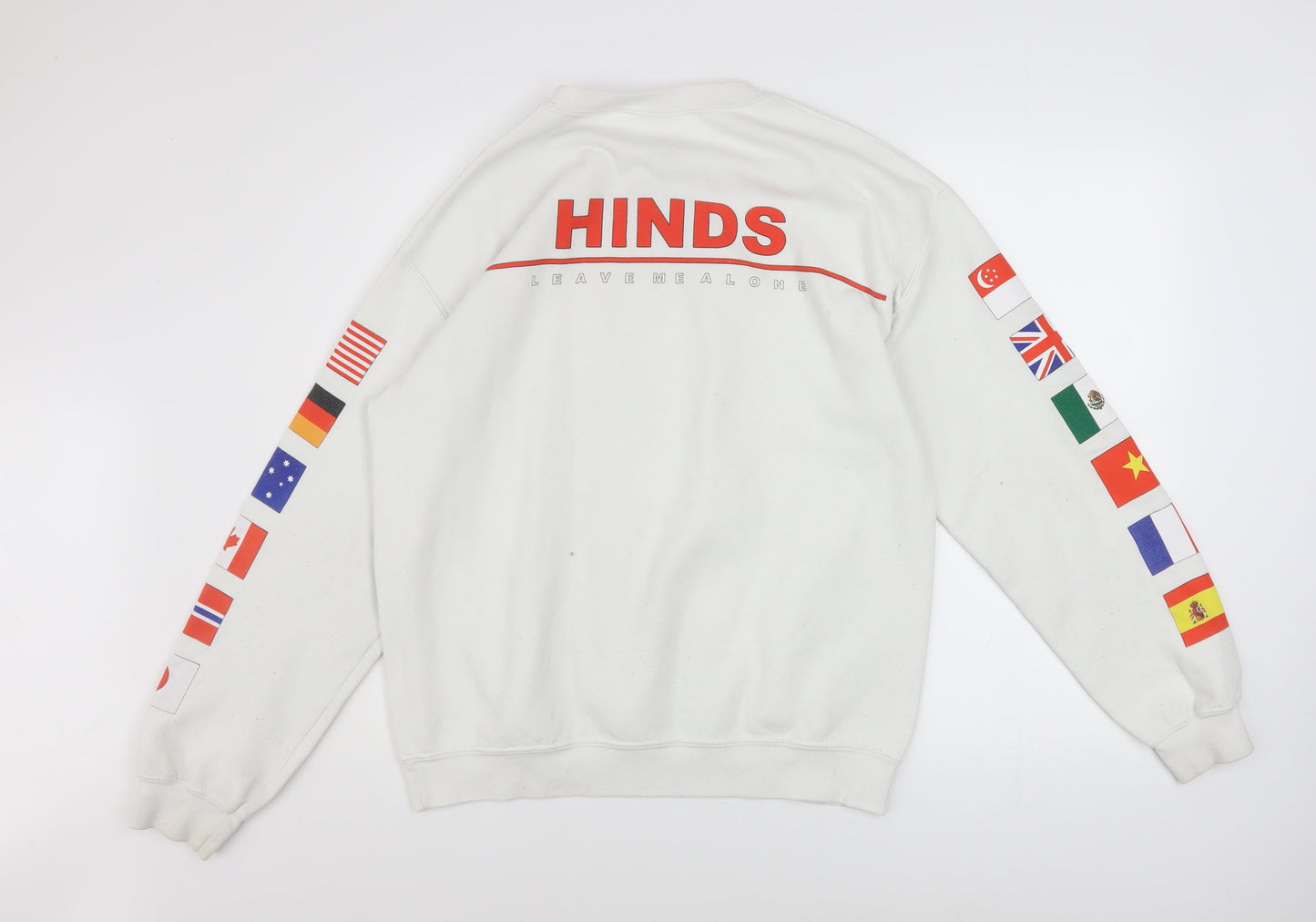Mens UK Size M Urban Outfitters White Pullover Sweatshirt