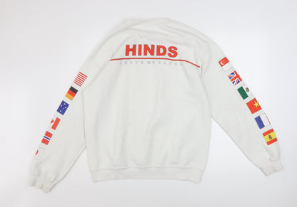 Mens UK Size M Urban Outfitters White Pullover Sweatshirt