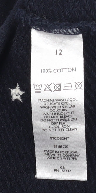 Womens UK Size 12 The White Company Blue Pullover Sweatshirt