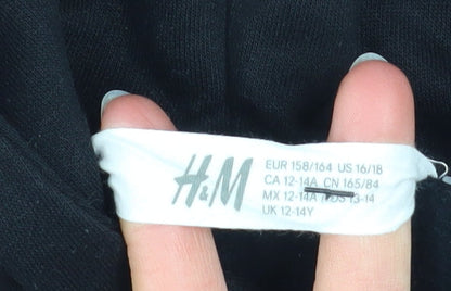 Girls UK Size 12-14 Years H&M Black Pullover Hoodie