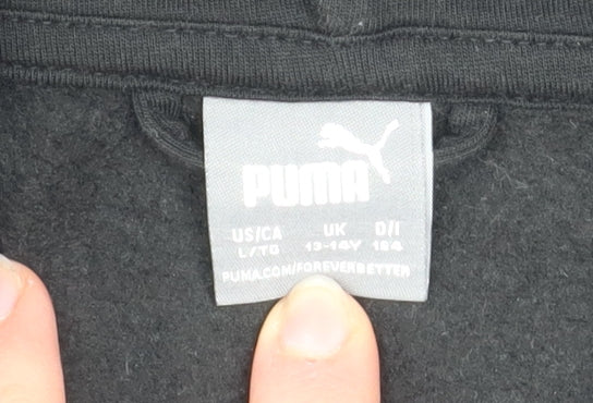 Boys UK Size 13-14 Years PUMA Black Full Zip Hoodie