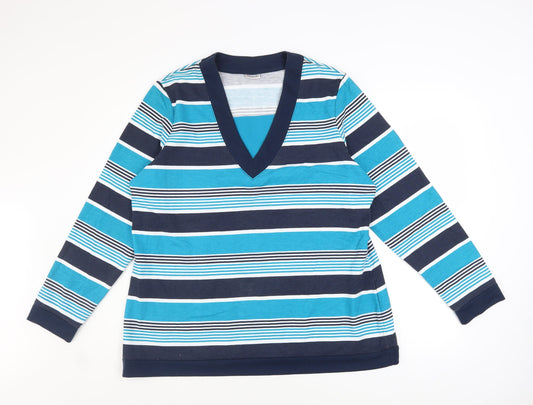 Womens UK Size 18/20 Damart Blue Pullover Sweatshirt