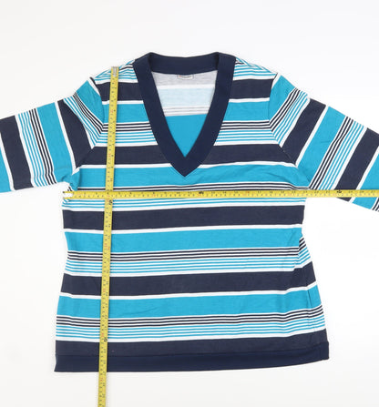 Womens UK Size 18/20 Damart Blue Pullover Sweatshirt