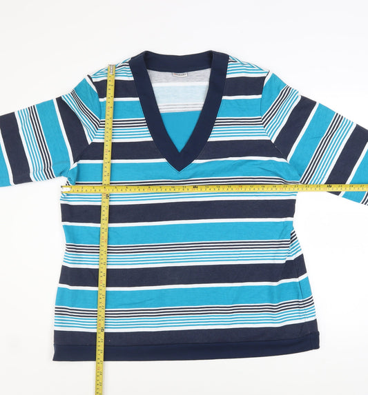 Womens UK Size 18/20 Damart Blue Pullover Sweatshirt