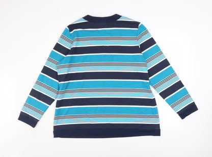 Womens UK Size 18/20 Damart Blue Pullover Sweatshirt