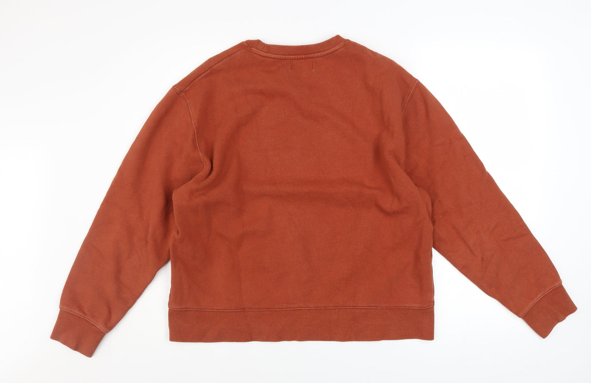 Mens UK Size S Topman Brown Pullover Sweatshirt