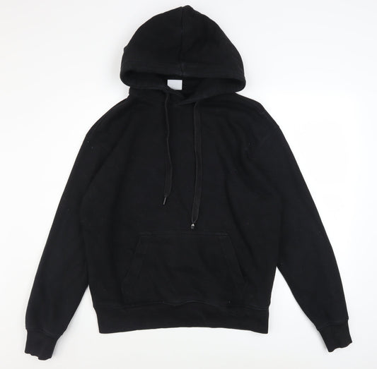Mens UK Size M Bershka Black Pullover Hoodie