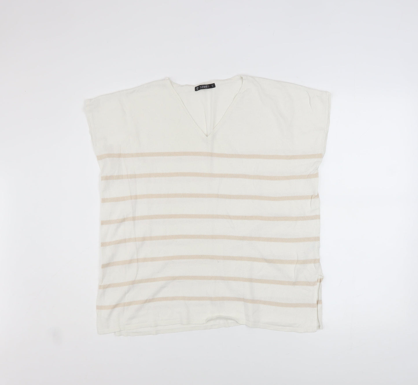 Womens UK Size 12 Dunnes Stores Beige Basic T-Shirt