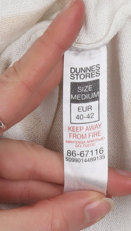 Womens UK Size 12 Dunnes Stores Beige Basic T-Shirt