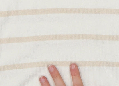 Womens UK Size 12 Dunnes Stores Beige Basic T-Shirt