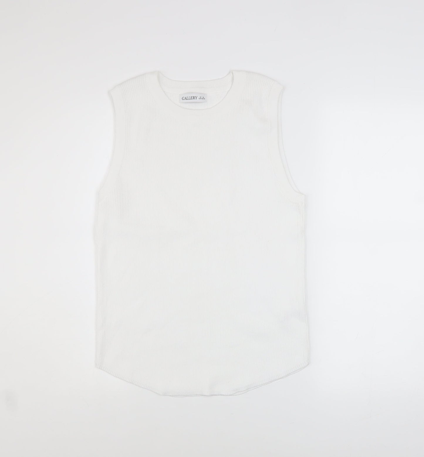 Womens UK Size XL Gallery White Basic Tank
