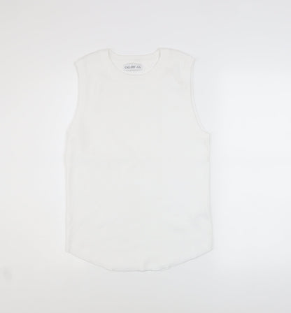 Womens UK Size XL Gallery White Basic Tank