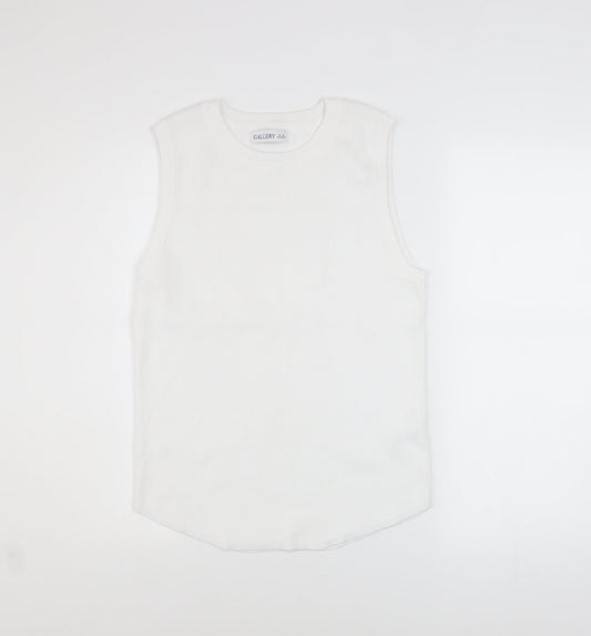 Womens UK Size XL Gallery White Basic Tank