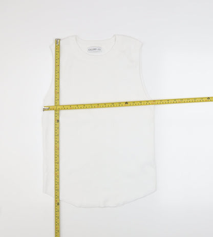 Womens UK Size XL Gallery White Basic Tank