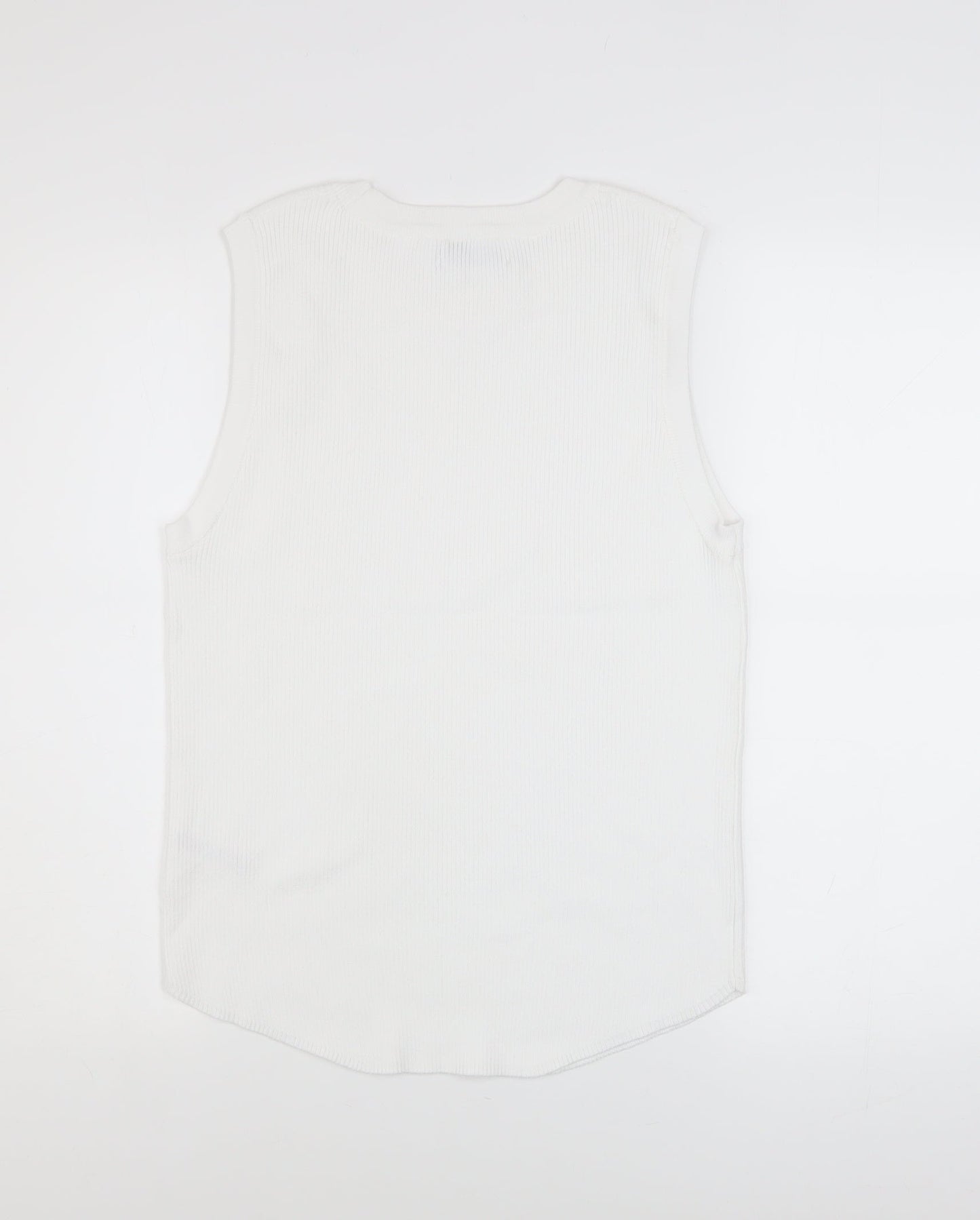 Womens UK Size XL Gallery White Basic Tank
