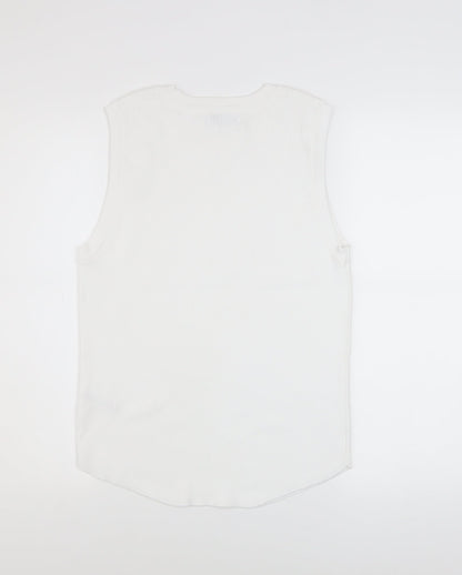 Womens UK Size XL Gallery White Basic Tank