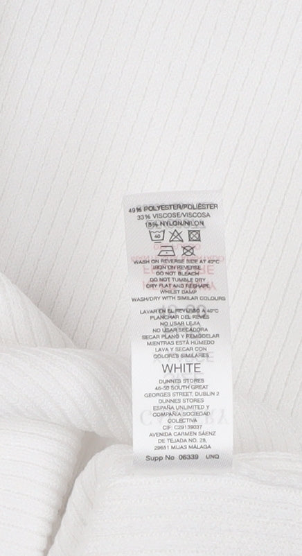 Womens UK Size XL Gallery White Basic Tank